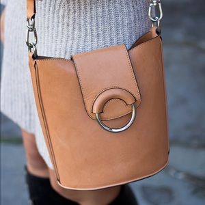 Banana Republic Vachetta Leather Ring Bucket Bag
